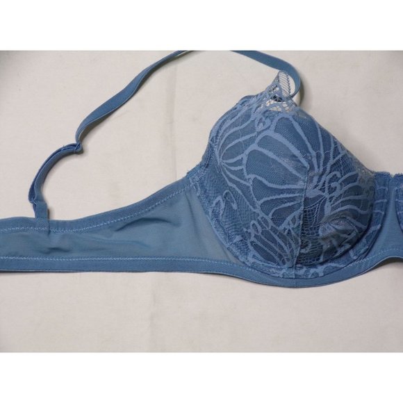 FELINA Tempting Lace Underwire Bra Blue 34C #13506 - Picture 5 of 7